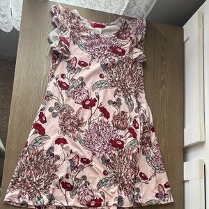 1st Kiss Floral Kids Dress in Pink and Red